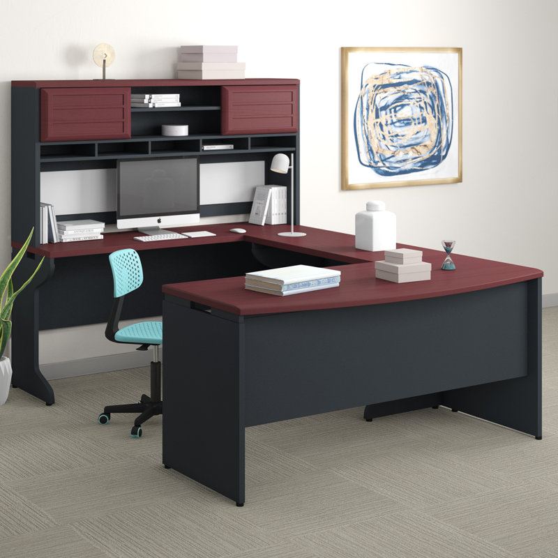 Upper Square™ Hythe Reversible UShape Executive Desk with Hutch